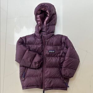 Purple Hooded Puffer Jacket
